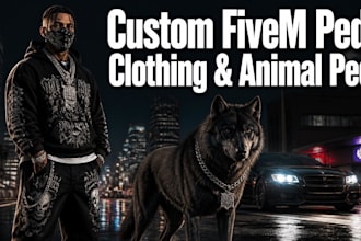 make custom fivem peds, gta 5 clothing, gang fits, ped, animal ped and mods