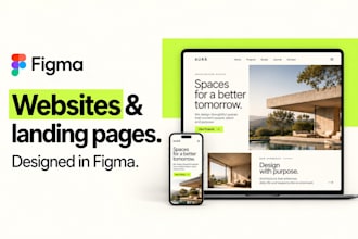 do figma landing pages, figma websites and figma mobile and web app UI UX design