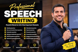 write a professional, engaging and personalized speech for you