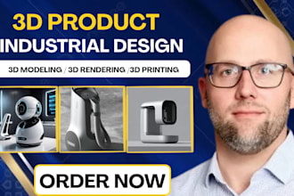 do expert 3d cad design, industrial product design and cad for 3d printing