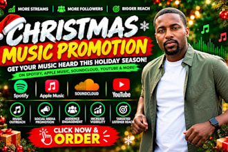 promote christmas songs, holiday and playlists organically