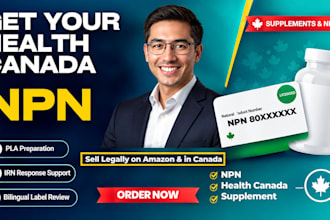 get health canada npn registration for supplements, natural products