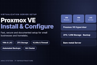 install and configure proxmox ve virtualization server