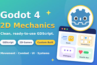 create 2d game mechanics in godot 4 using gdscript