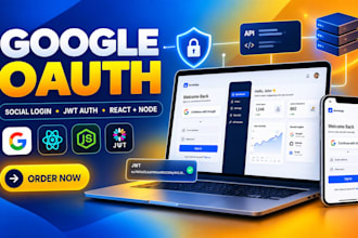 integrate google oauth, social login and jwt authentication in react node