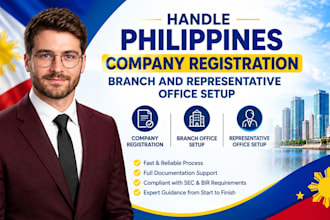 handle philippines company registration, branch and representative office setup