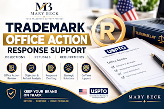 help respond to trademark office actions, objections and refusals
