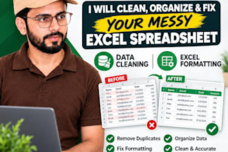 clean, organize and fix your messy excel spreadsheet data