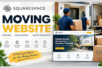 design squarespace moving company website relocation quote requests website