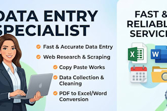 do fast data entry, copy paste and typing work