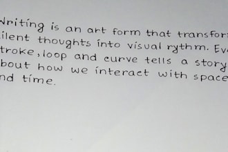 do neat handwriting for you