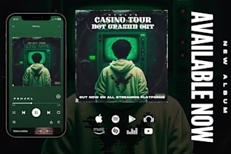 do a spotify banner design and picture profile for your music