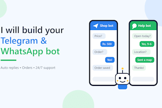 build your telegram and whatsapp bot