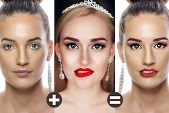 do professional photo manipulation, face swap and background change
