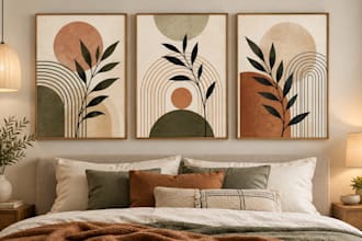 design printable boho digital wall art for etsy shop or home