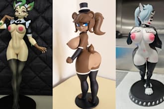 3d print and paint custom nsfw anime figure resin statue miniature 3d nsfw stl