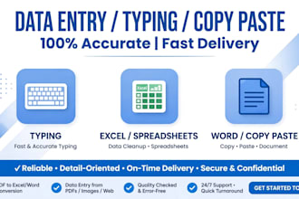 do accurate data entry typing and copy paste work fast