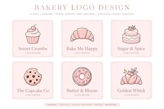 design a cute modern baking and  cake shop logo