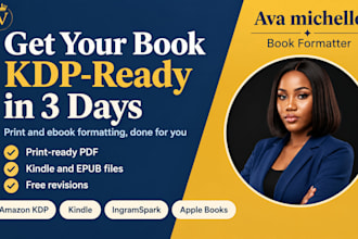 fix your KDP formatting errors and rejected book files