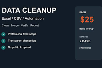 clean, merge and automate your excel or CSV data