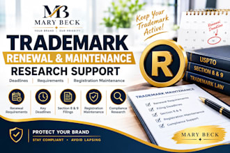 research trademark renewal requirements, deadlines and registration maintenance