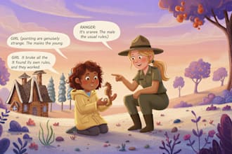 illustrate children story book illustration, children story, book illustration