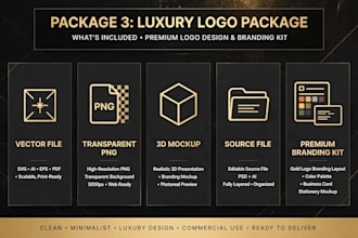 design luxury minimalist gold for boutique