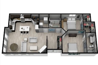 create 2d and 3d floor plan and rendering using floorplanner