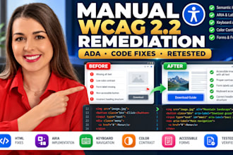 fix website wcag 2 2 ada accessibility issues through manual code remediation
