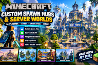 build custom minecraft spawn hubs map castle server world minecraft builder maps
