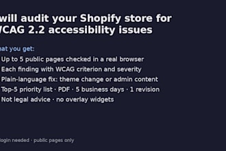 audit your shopify store for wcag 22 accessibility issues