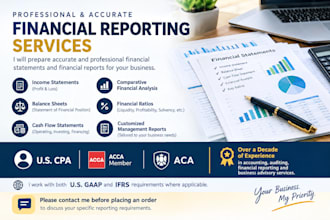prepare financial statements and financial reports