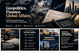 write analytical articles on geopolitics finance and world affairs for blogs
