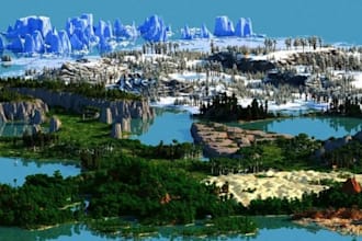 create minecraft terrain map survival island landscape world custom environment