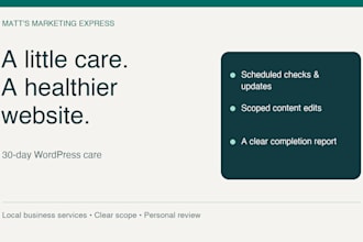 maintain your wordpress website for 30 days