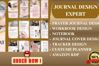 create prayer journal design, workbook design, planner design journal