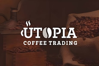 design a unique coffee shop, cafe, coffee brand and coffee logo