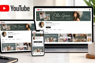 build stylish youtube banners, channel art logo twitter header x linkedin banner