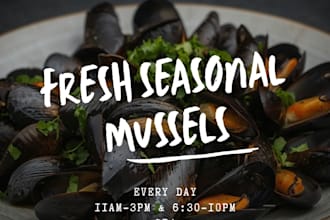 créer une affiche moderne pour restaurant seafood