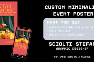 design custom posters and print ready artwork for events
