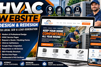 design an hvac website with local SEO and lead generation
