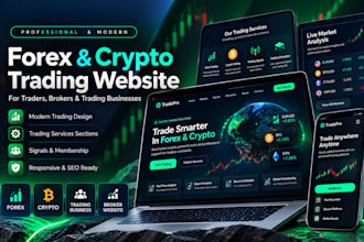 build forex trading website crypto platform and forex broker CRM website design