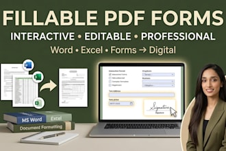 create fillable PDF forms and interactive editable PDF