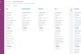 build an airtable CRM for contractors and home services