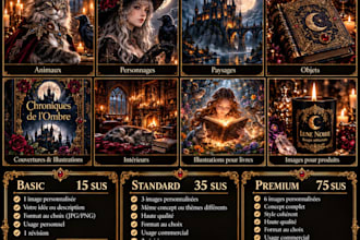 create custom ai gothic fantasy illustrations