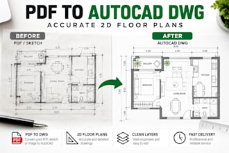 redraw your PDF or sketch into a clean autocad dwg