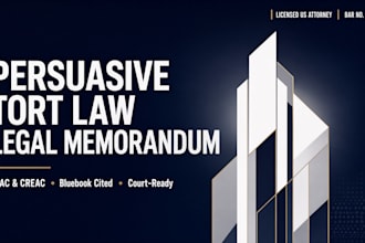 draft a highly persuasive tort law legal memorandum