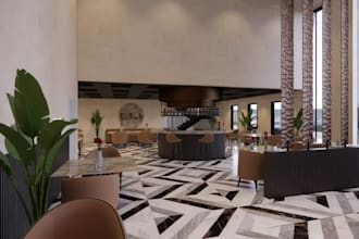 sketchup 3d retail cafe, dinning layout, restaurant interior, cgi eatery render