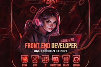 develop responsive front end web developer and ui ux designe