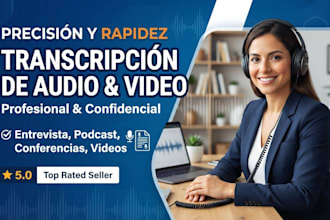 do professional audio or video transcription in spanish